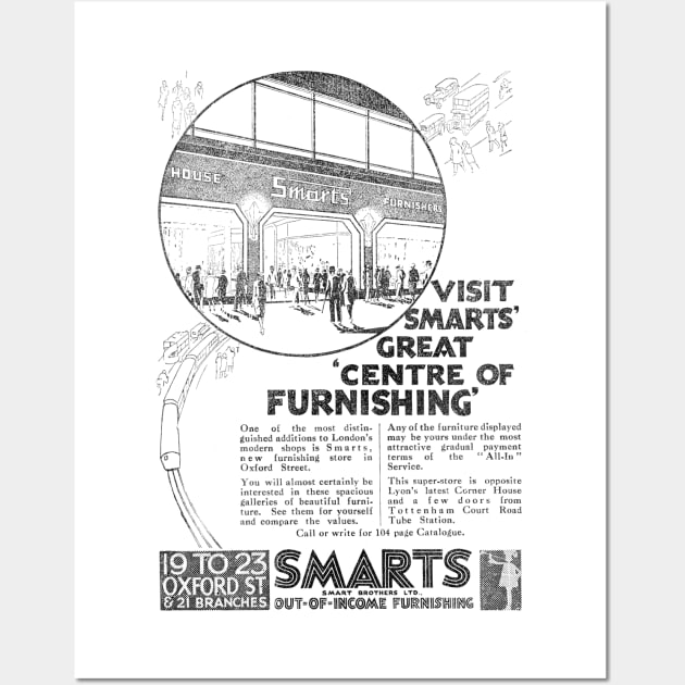 Smart Brothers - Smarts Furnishing - 1929 vintage advert Wall Art by BASlade93